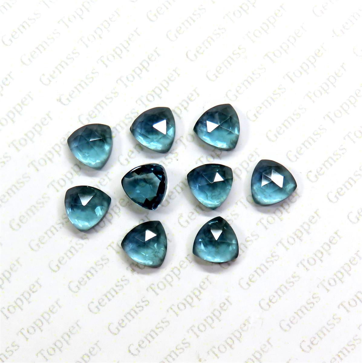 London Blue Topaz 3x3 mm Trillion Rose Cut